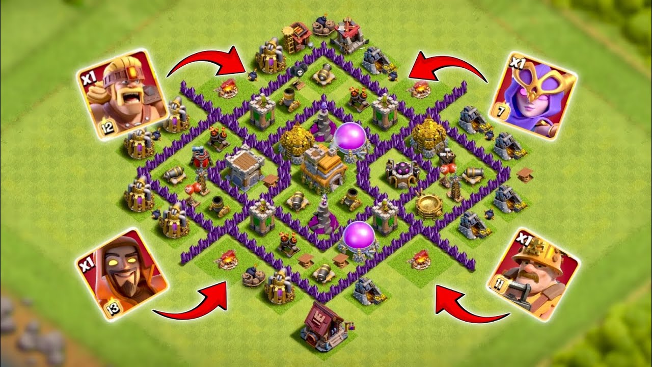 Town hall 7 vs all super troops | Clash of clans