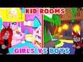 The COOLEST Kids Bedroom's EVER GIRLS VS BOYS In Adopt Me! (Roblox)