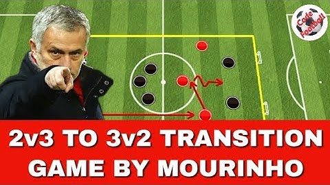 2v3 to 3v2 transition game by Mourinho!