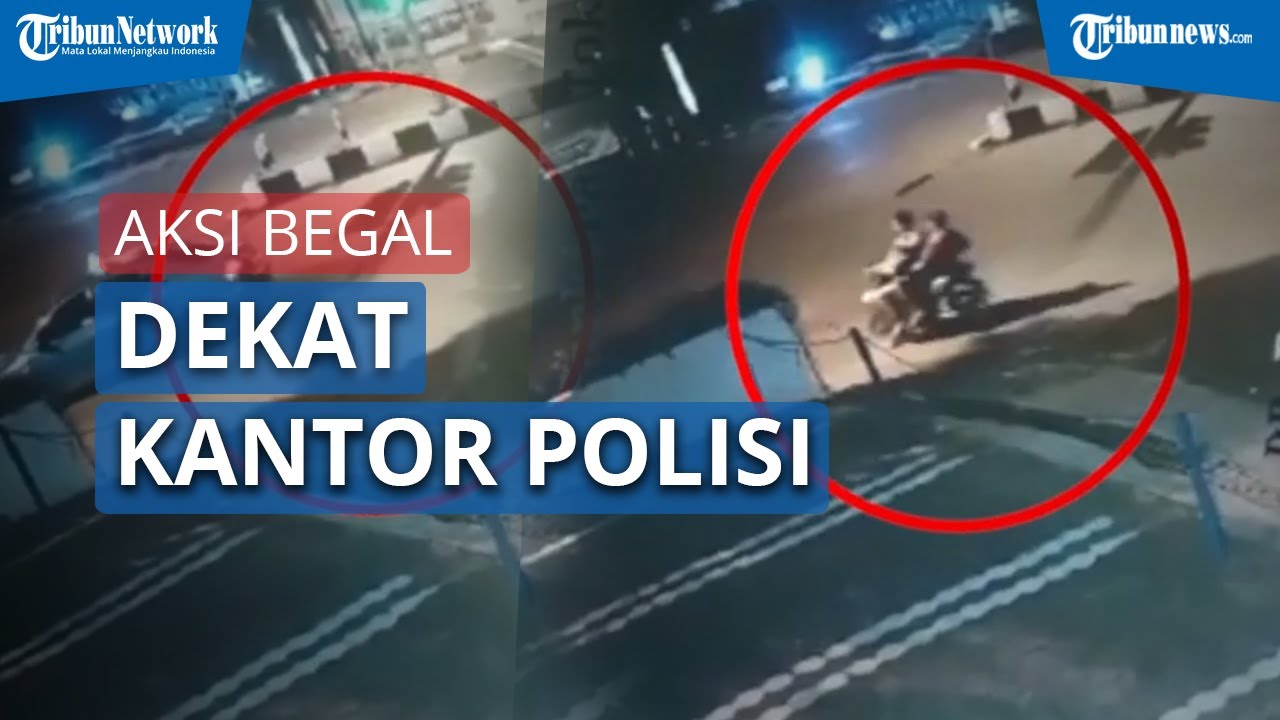 VIDEO Aksi 3 Begal Nekat Adang Pemotor hingga Terjatuh di Dekat Polrestabes Semarang