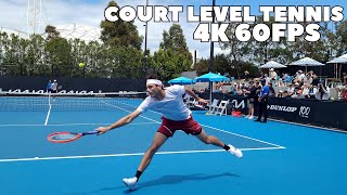 Taylor Fritz Court Level Practice 2023 With Roberto Bautista Agut 4K 60Fps