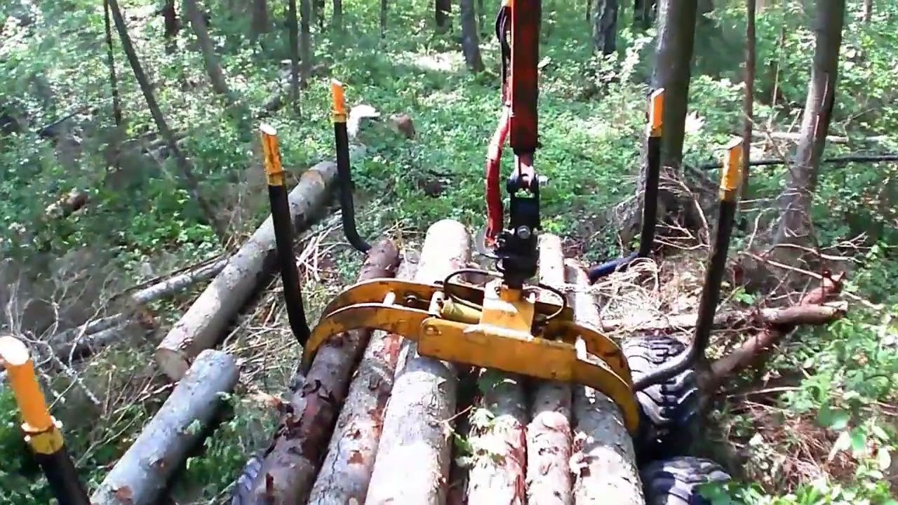 Mtz in forest Patu trailer & Patu crane 203T