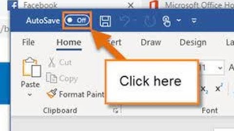 How to turn on autosave in word for all documents
