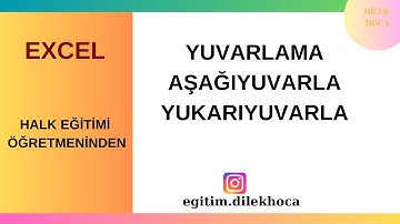 EXCEL YUVARLAMA-AŞAĞIYUVARLA-YUKARIYUVARLA #excel #exceltips #exceltricks #excelyuvarla