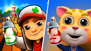 Subway Surfers VS Cat Runner Decorate, Subway Surfers Cartoon Game, Gameplay Adventure Subway Dart screenshot 2
