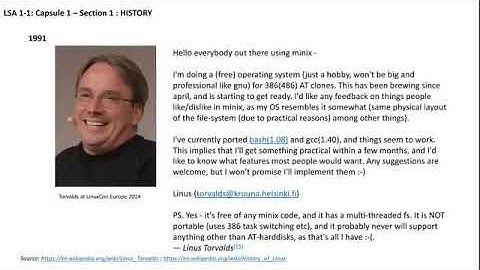 006. Linux Capsule - LSA 1-1 - Capsule 1 - Section 1 - History