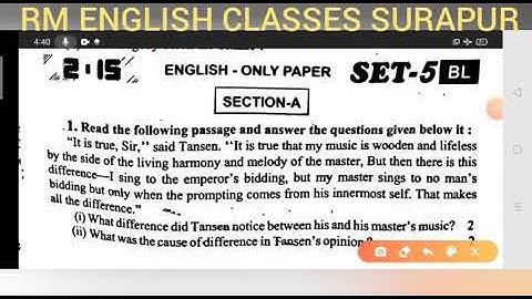 U.P.Board  10 set 5 English Unsolved  2015 solved by Ramesh Sir
