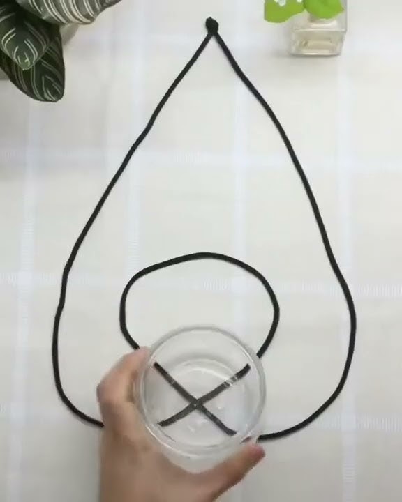 how to hang glass pot with ropes