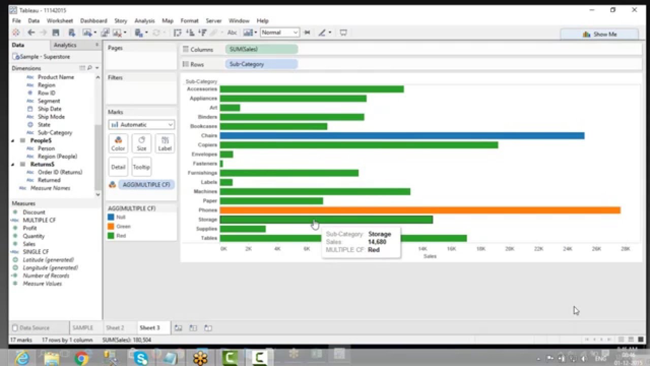 Tableau Bar Chart Formatting