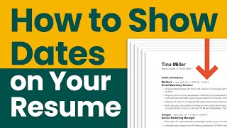 How to Align Dates on Your Resume | The BEST Format
