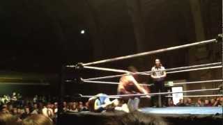 450 Splash Reversal And Back Suplex Pin