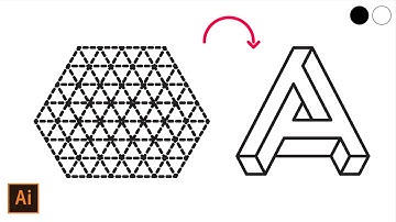 How to make a Modern Isometric A letter logo in Adobe Illustrator Tutorial