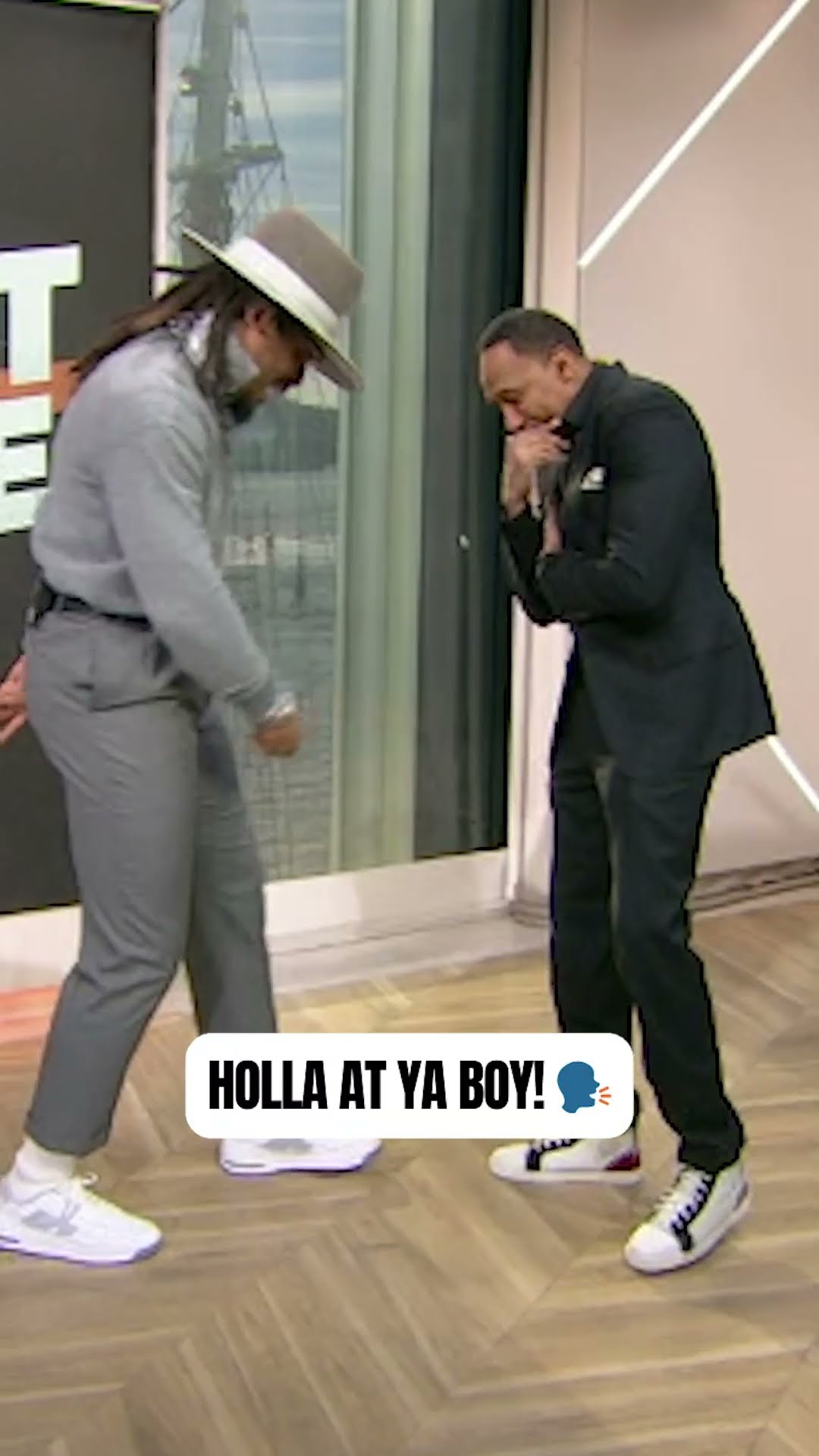 Cam Newton pulling a Stephen A. ?