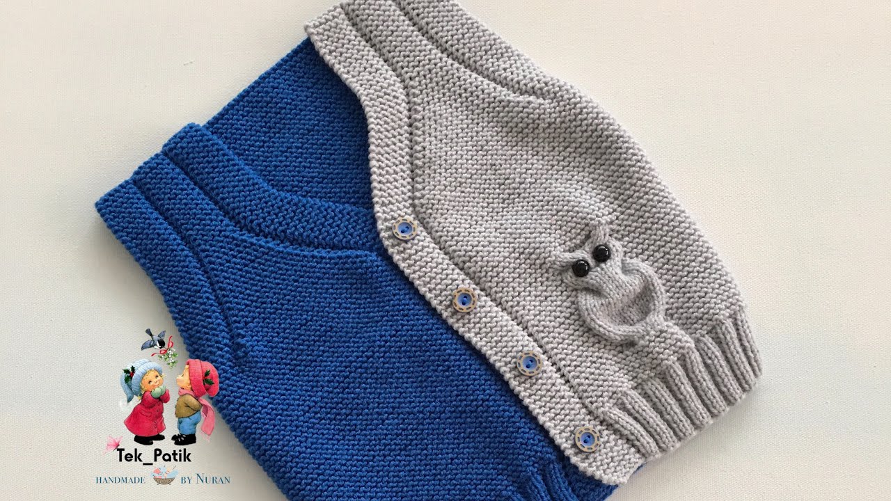 Baykuşlu Bebek Yeleği / Kolay Bebek Yeleği