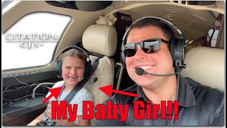Citation CJ3+ PRIVATE JET Flight  With my 7 Year Old!