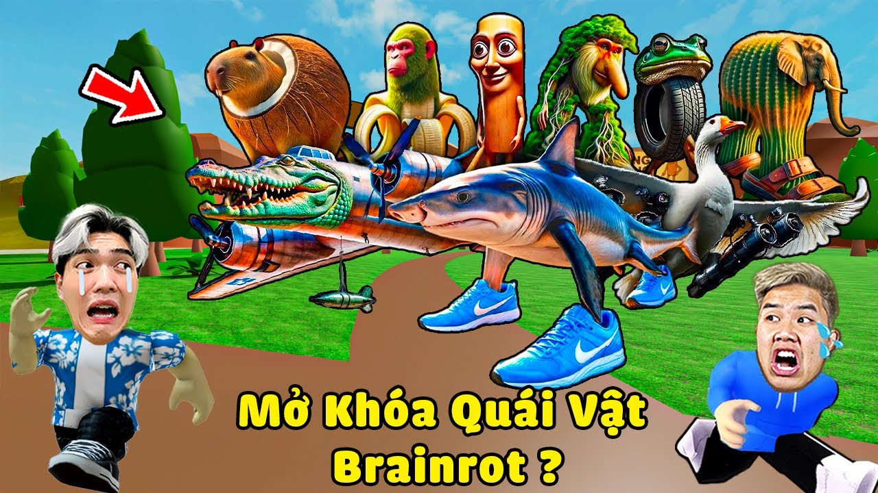 Huy Lơ Mở Khóa Tất Cả Những Quái Vật Brainrot Cực Dị Trong Roblox ?
