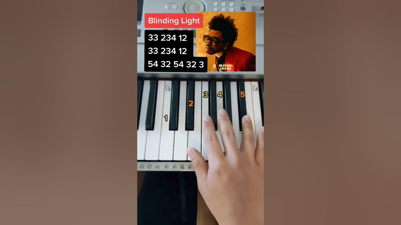 Blinding Lights - The Weeknd (PIANO TUTORIAL) EASY Piano Fácil Con Números