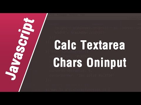 Javascript Arabic Tutorials - Calculate Textarea Characters With On-Input Event