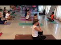 Pranayama class at shiva yoga peeth rishikesh india