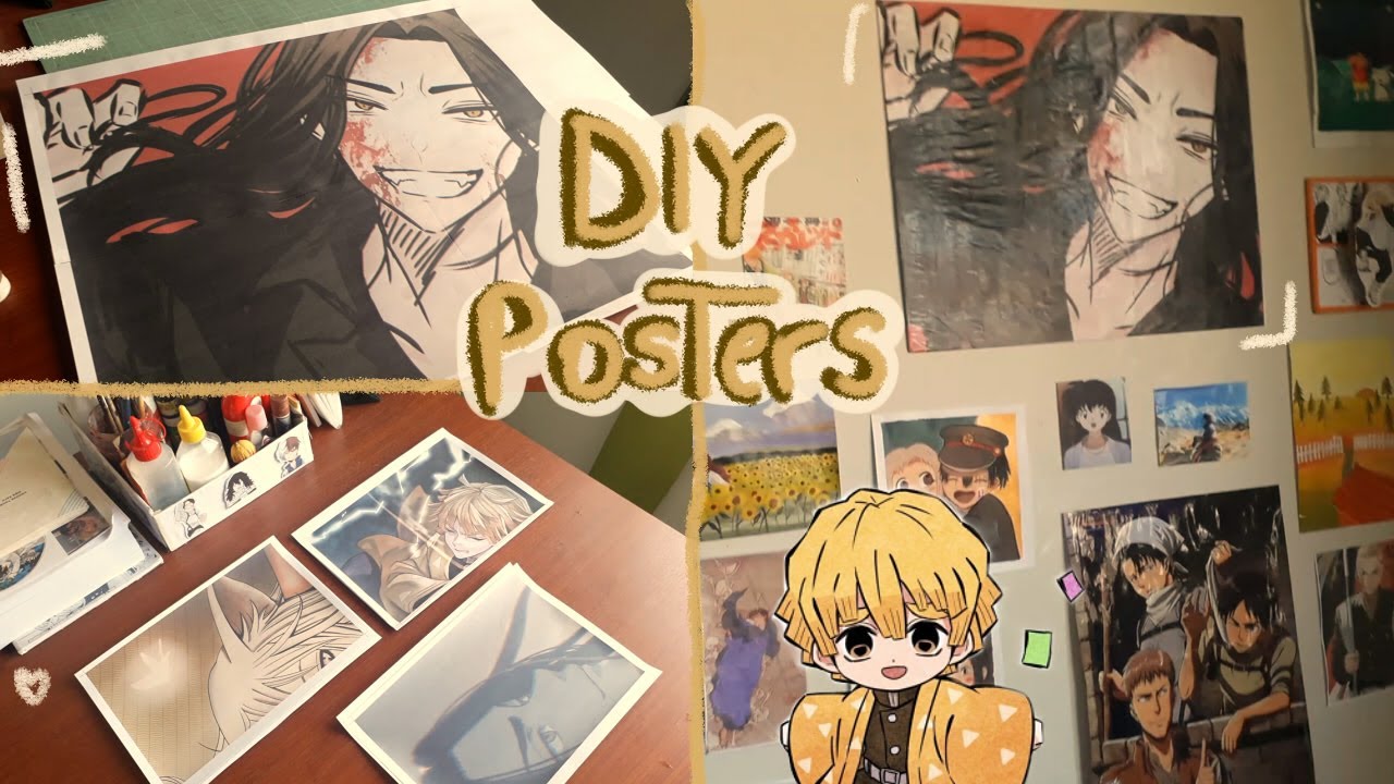 Posters caseros DIY 🌻 / Cómo hacer posters de anime~película~etc ✨ 