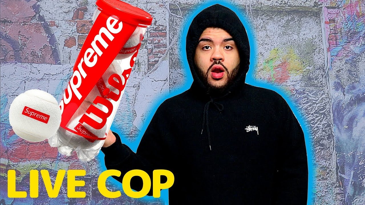 SUPREME SS18 WEEK 2 LIVE COP! Wilson Tennis Balls Checkout