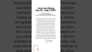 Libra Sunrising July 28 - August 3 2025