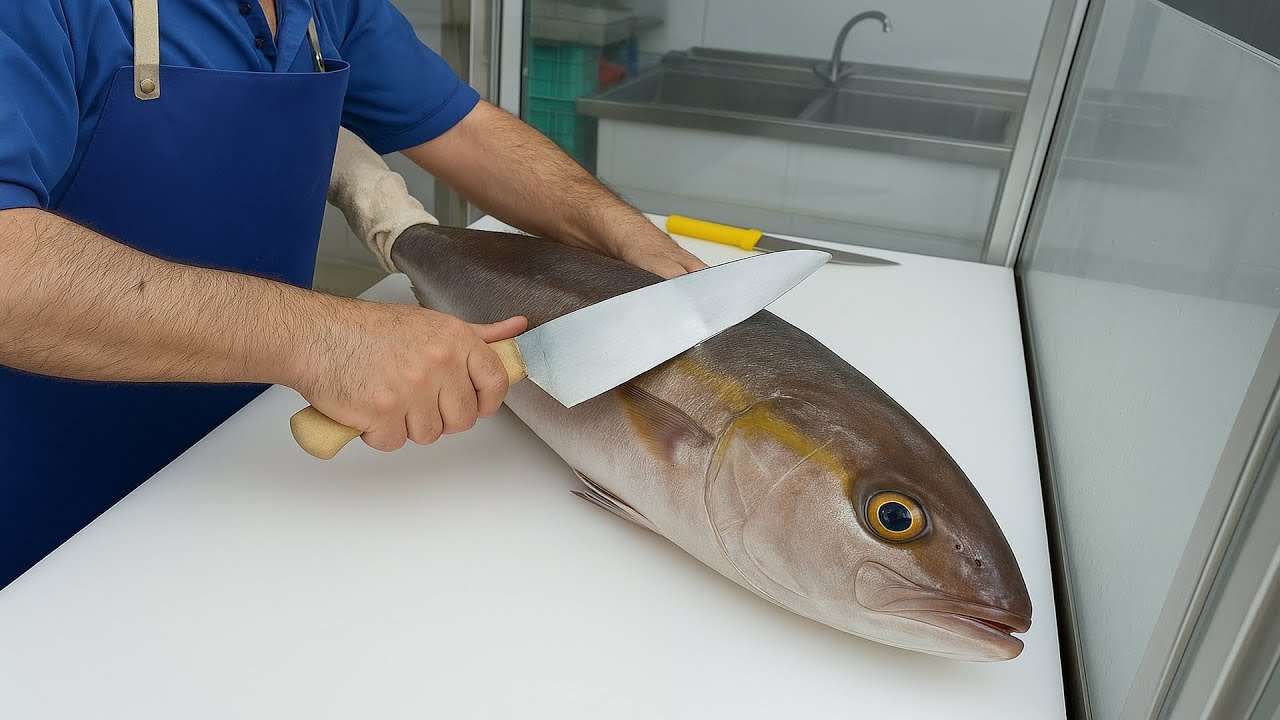 Amberjack Breakdown Like a Pro – Watch Every Slice!