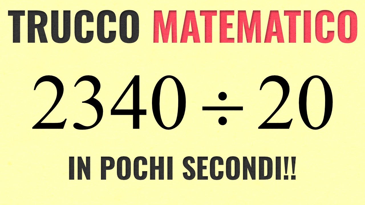 Calcolo Mentale Rapido - Divisioni