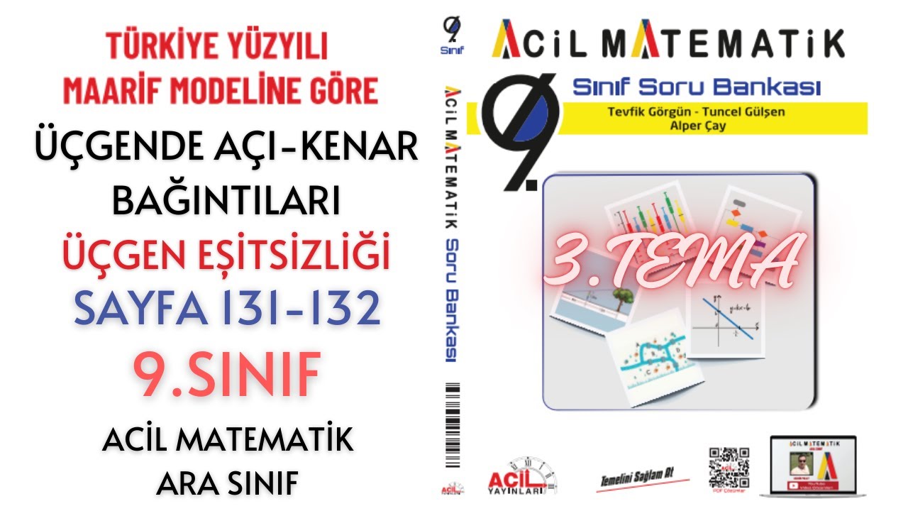 9.Sınıf Soru Bankası Üçgende Açı Kenar Bağıntıları (Sayfa 131-132)