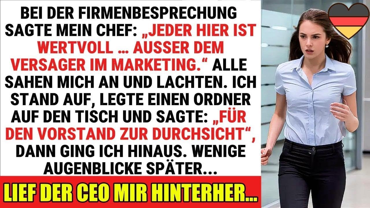Nach Demütigung am Arbeitsplatz Ging ich – Die Chefin Lief Mir Flehend den Flur Entlang Nach