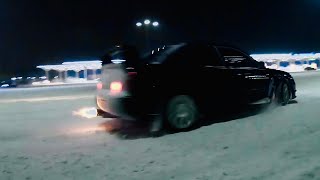 Снежный дрифт - покатушки по городу. 22B SUBARU BMW ЖИГИ