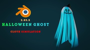 [b3d] Halloween Ghost Cloth Simulation in Blender 3D
