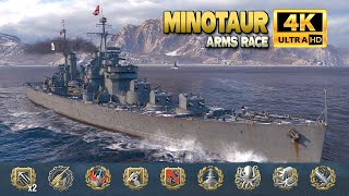 เรือลาดตระเวน Minotaur: การล่าที่น่าตื่นเต้น - World of Warships