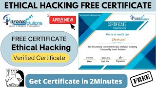 Ethical Hacking Free Certificate From ITRONIX SOLUTIONS | Ethical Hacking Certification
