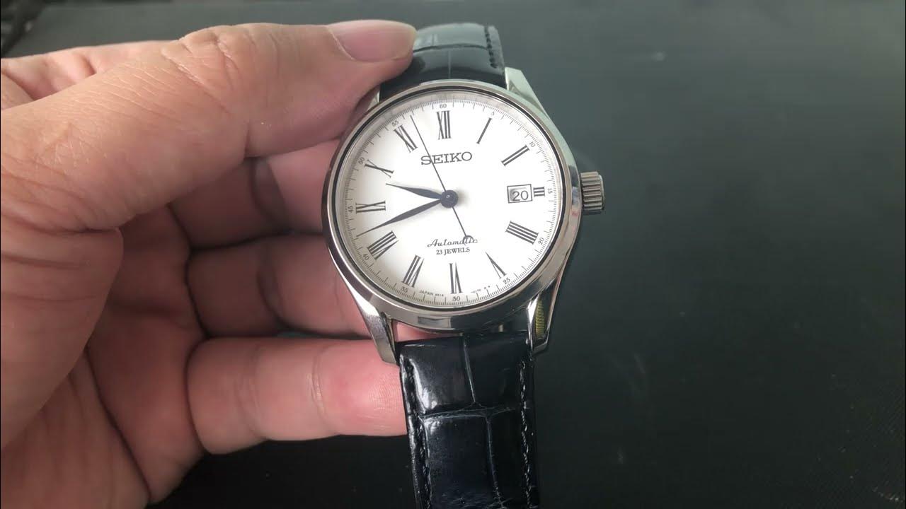White or enamel, can you see the difference? The SEIKO Presage SARX019  Enamel Dress Watch - YouTube