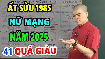 Tử Vi Tuổi Ất Sửu 1985 Nữ Mạng Năm 2025, Được Lộc Trời Ban, TIền VÀng Chật Két, Giàu Nhất Họ