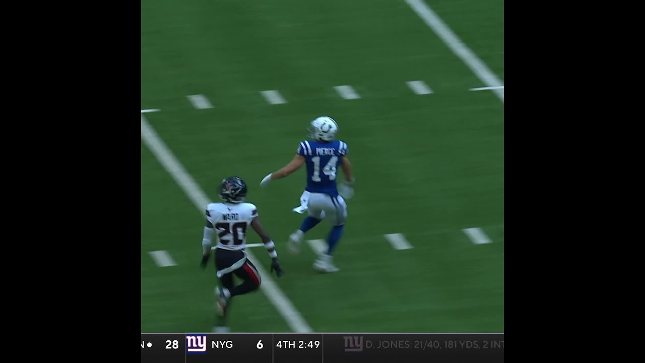 Alec Pierce with a spectacular catch for a 57-yard Gain vs 