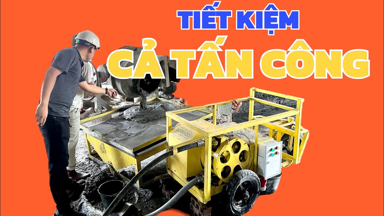 máy phun vữa trát tường điện 1 pha Sothado 11: cả TẤN CÔNG tiết kiệm cho cai thầu