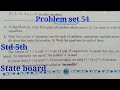 Problem set 54 class 5th maths  preparation for algebra