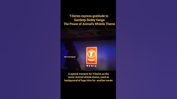 A special moment for T-Series as the iconic Animal whistle theme, used as background of logo intro