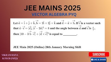 JEE Main 2025 Vectors PYQs | Most Important Questions Explained 