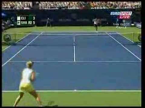 This is THE point of 2006 (at least, in terms of defensive play)!!! Amazing rally between two great champions, Maria Sharapova and my favourite player ever, Kim Clijsters !