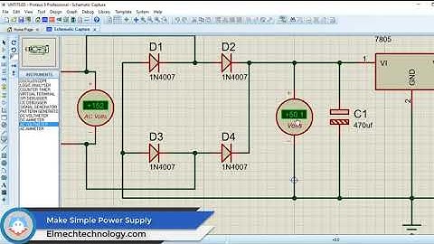 Membuat Rangkaian Power Supply Sederhana Dengan Proteus