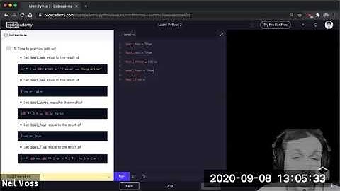 Learn Python 2: Conditionals and Control Flow (Codecademy) - Poor Quality