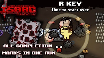 The Binding of Isaac Repentance #58 // All Tainted Cain Completion Marks In One Run
