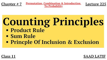 Class 11 Maths | Lecture 225 | Chapter 7 | Counting Principles | Sum, Product, Subtraction