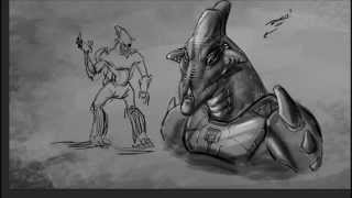 Digitally Drawing Aliens - Concept Art for the Blackstone Eternal Comic Book - Video Digitally Drawing Aliens - Concept Art for the Blackstone Eternal Comic Book - Video
