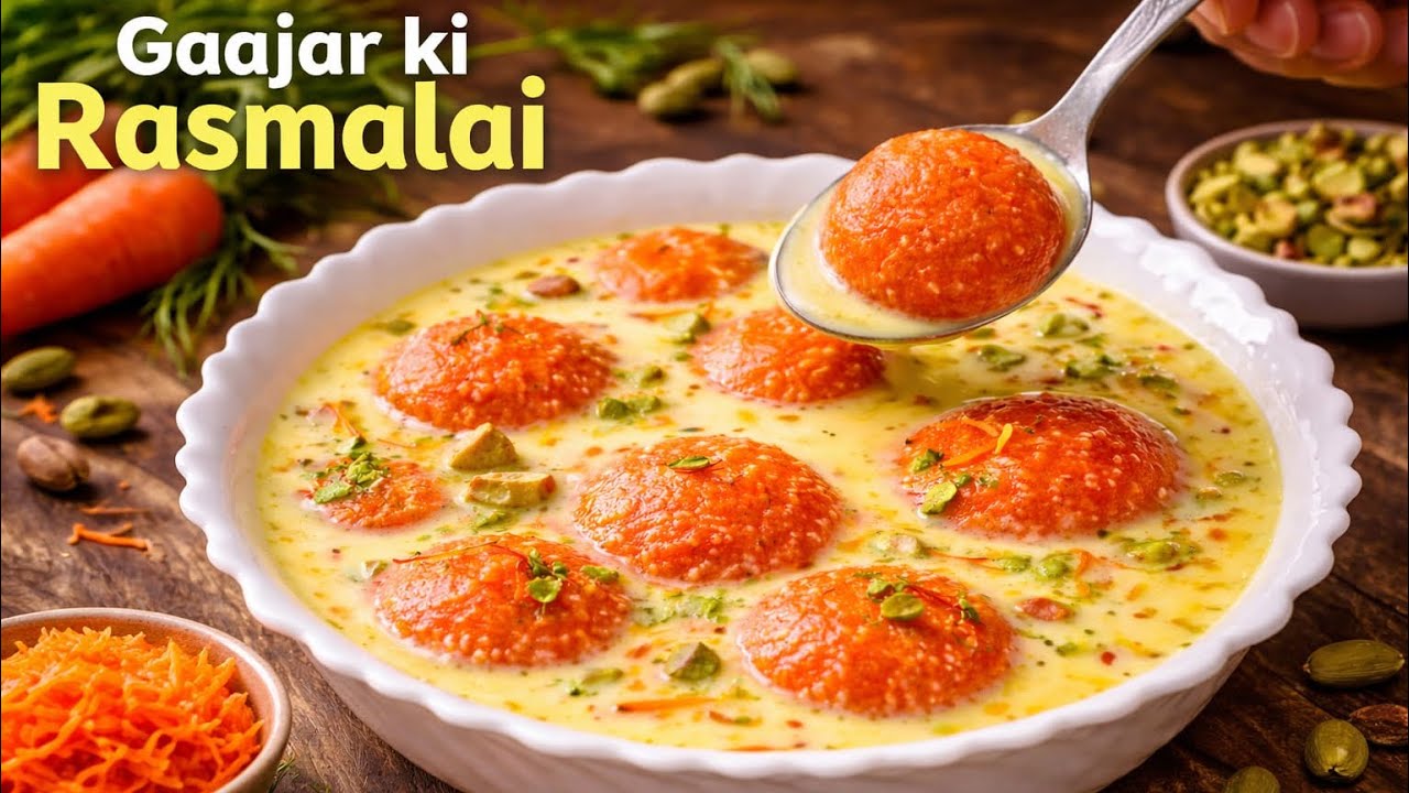 गाजर की रसमलाई/ carrot sweet Rasbhari  Receipe ❤️