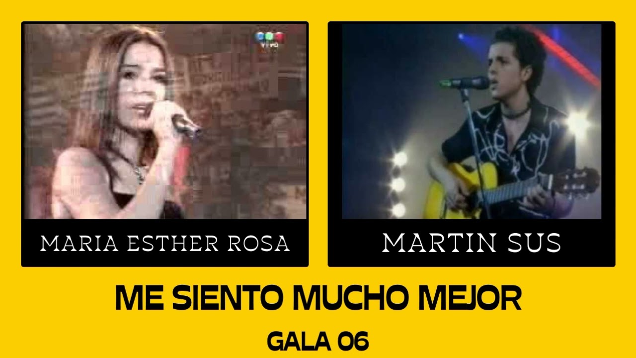 Martin Sus Y Maria Esther Rosa - Me Siento Mucho Mejor - Operacion Triunfo Academia Coca Cola