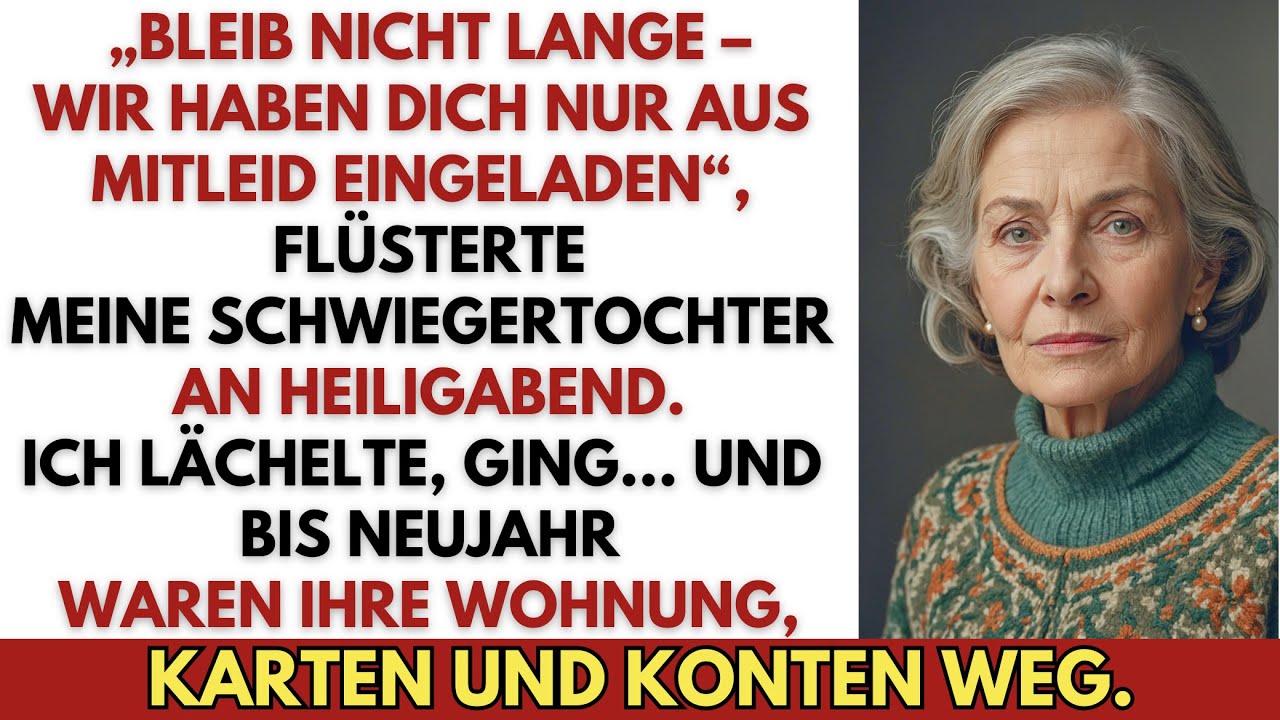„Bleib nicht lange—nur aus Mitleid eingeladen“, flüsterte meine Schwiegertochter an Heiligabend